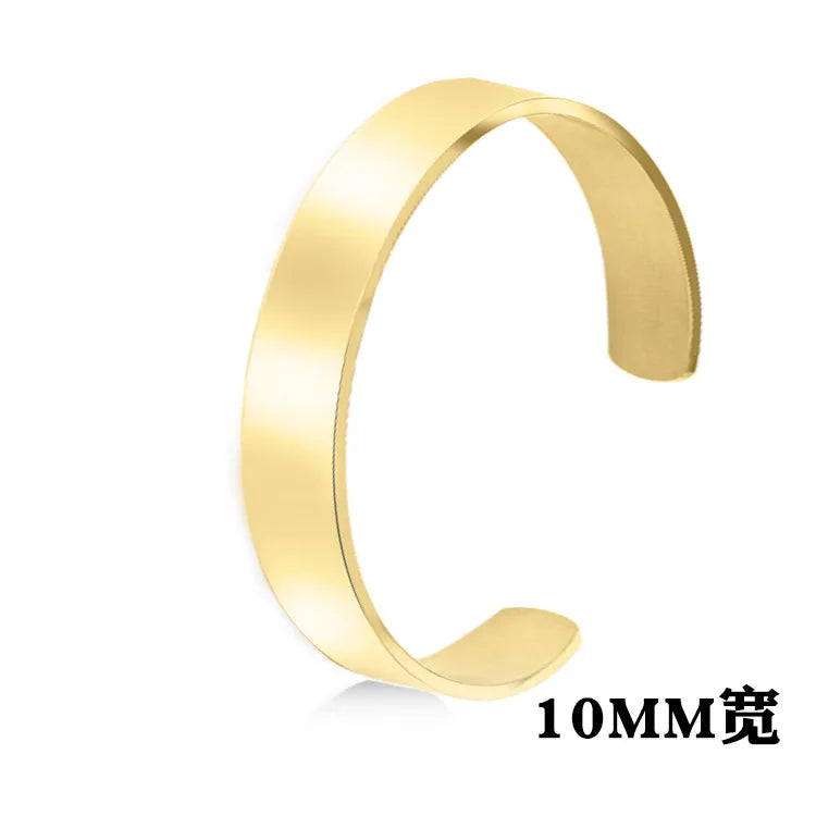 Adjustable Glossy Stainless Steel Bracelet