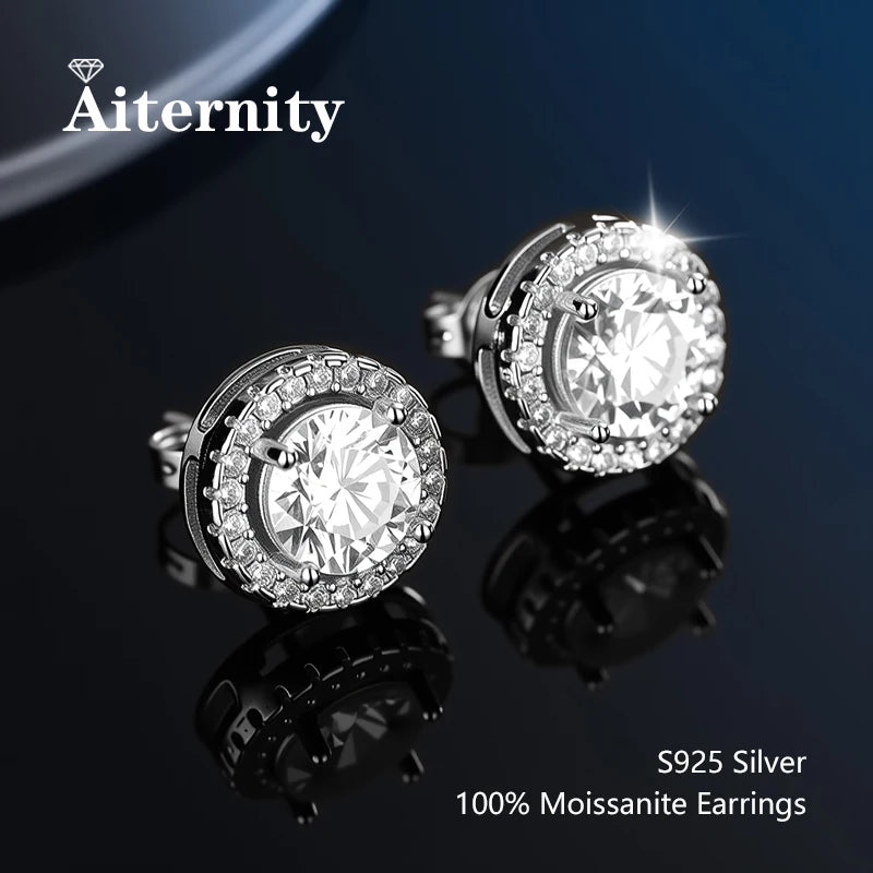 Moissanite Stud Earrings for Women