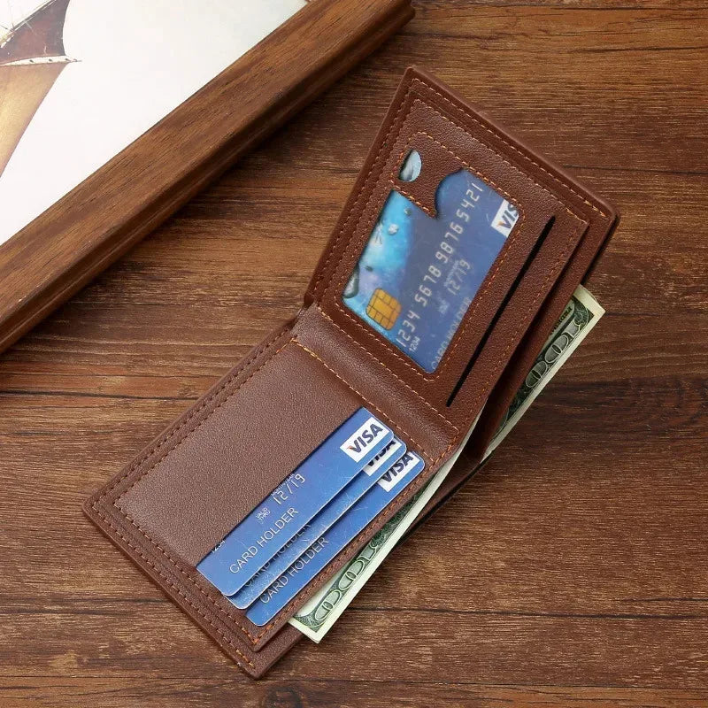 Men's Thin Foldable Leather Wallet