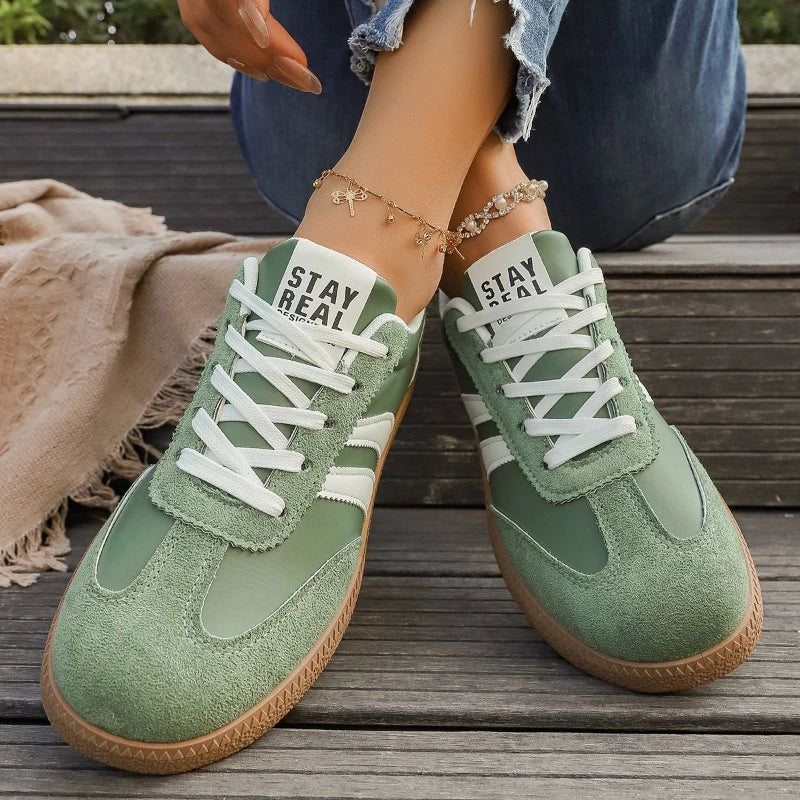 Women's Striped Breathable Sneakers