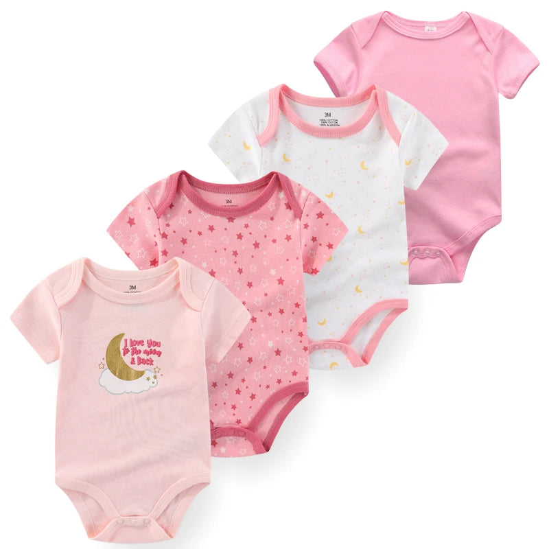 4Pieces Newborn Baby Boy, Baby Girl Outfits