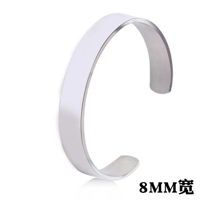 Adjustable Glossy Stainless Steel Bracelet