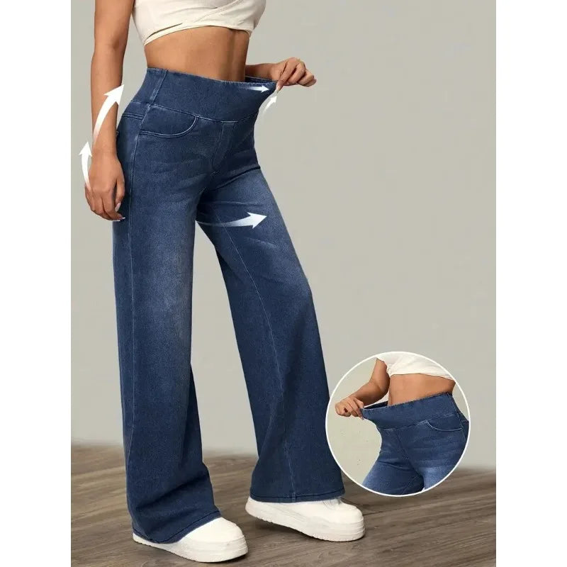 Women's Elastic High Waist Stretch Pants