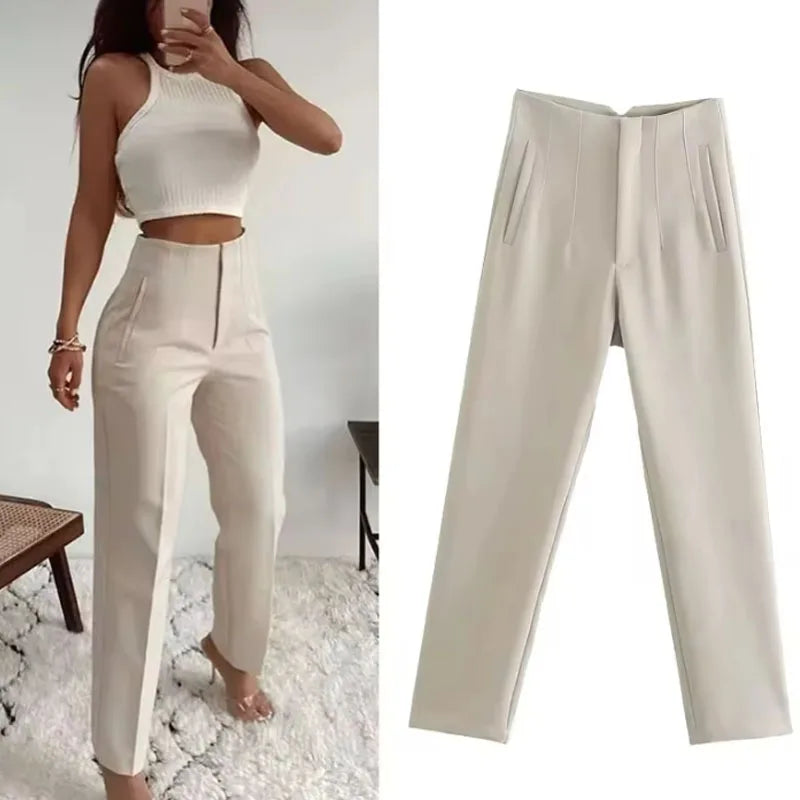 Women's Pencil Trousers High Waist