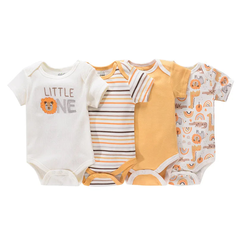 4Pieces Newborn Baby Boy, Baby Girl Outfits