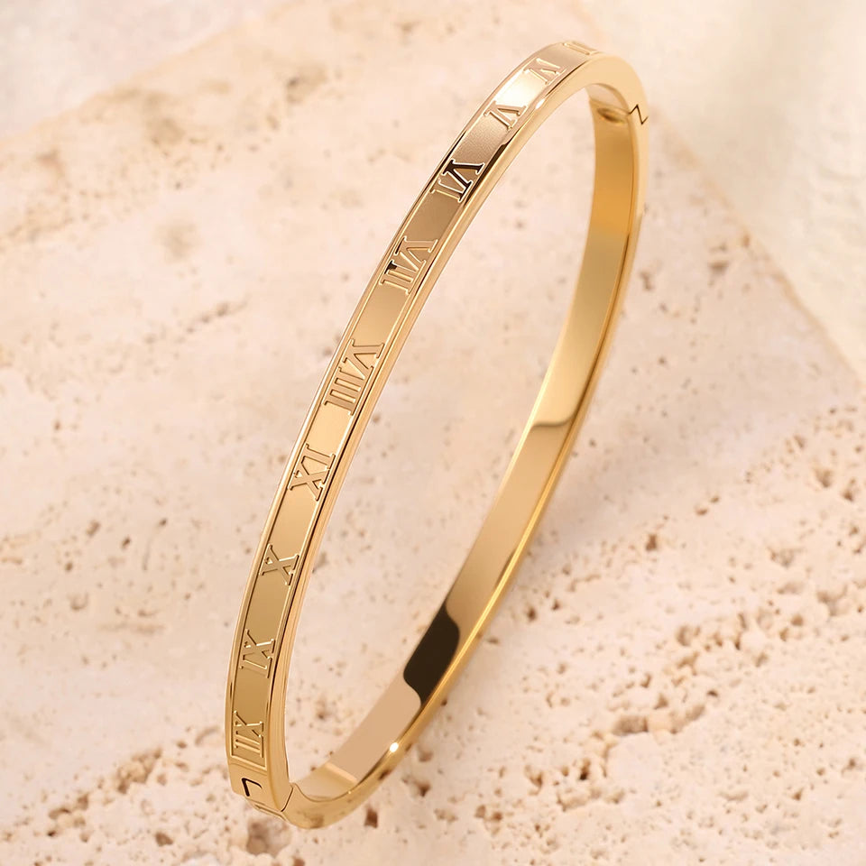Five pc Sparkling Zirconia Stainless Steel Bracelet Set