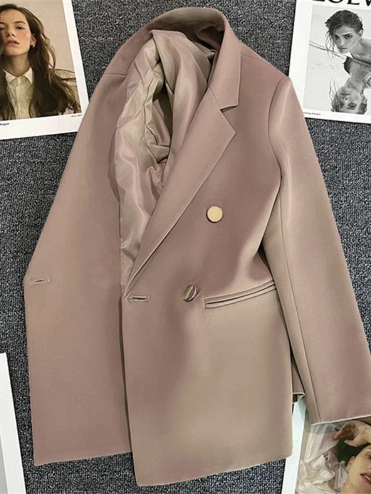 Women's Double Breasted Blazer Jacket