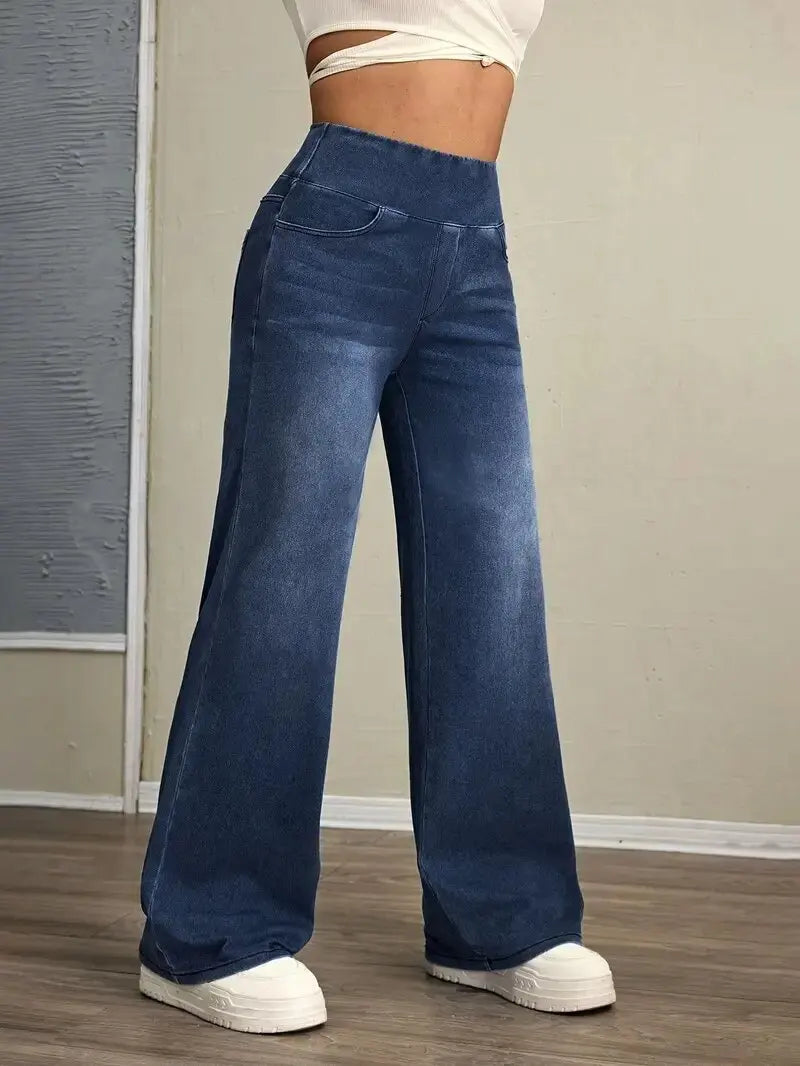 Women's Elastic High Waist Stretch Pants