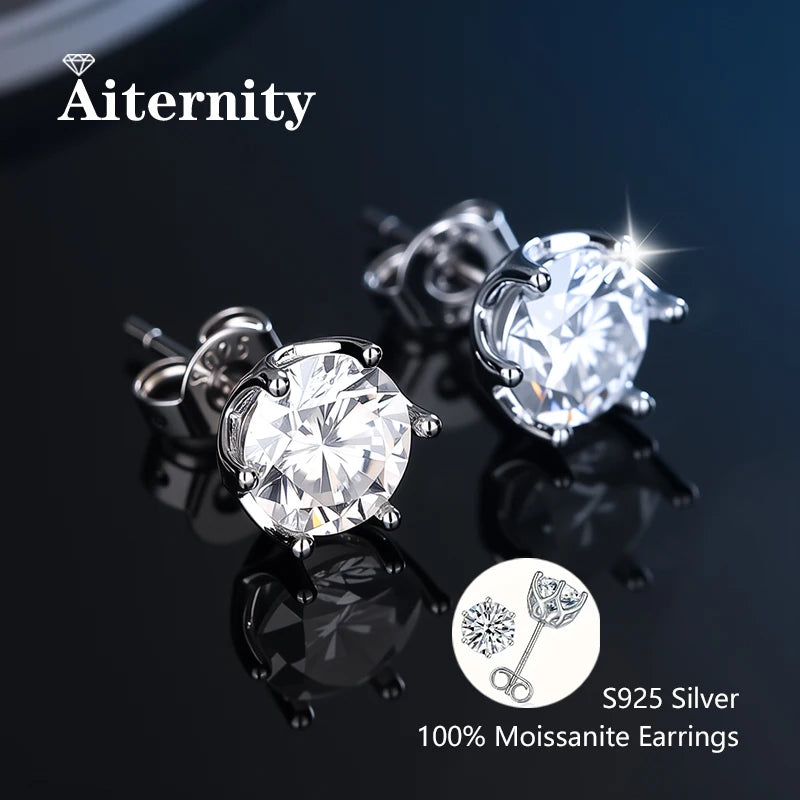 Moissanite Stud Earrings for Women