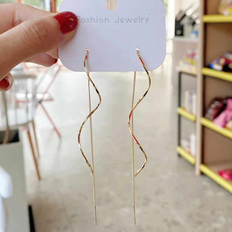 Spiral Drop Earrings for Women