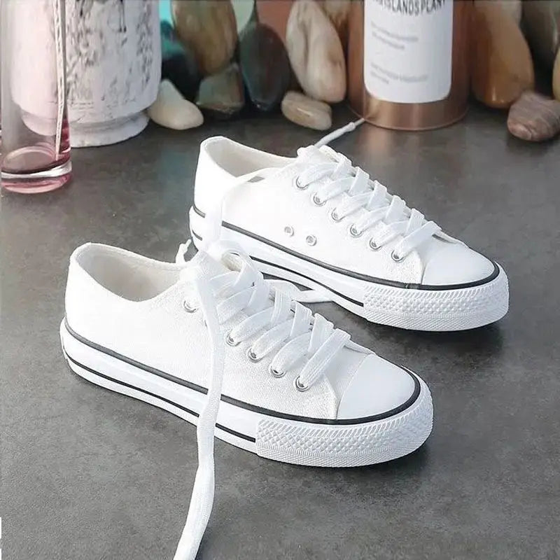 Women's Canvas Shoes Low-Top Flat Bottom