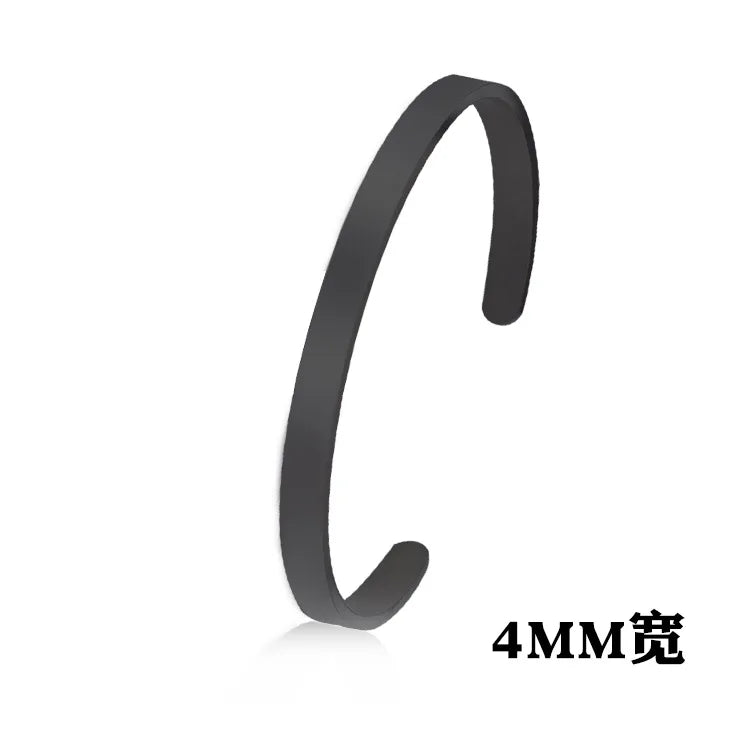 Adjustable Glossy Stainless Steel Bracelet