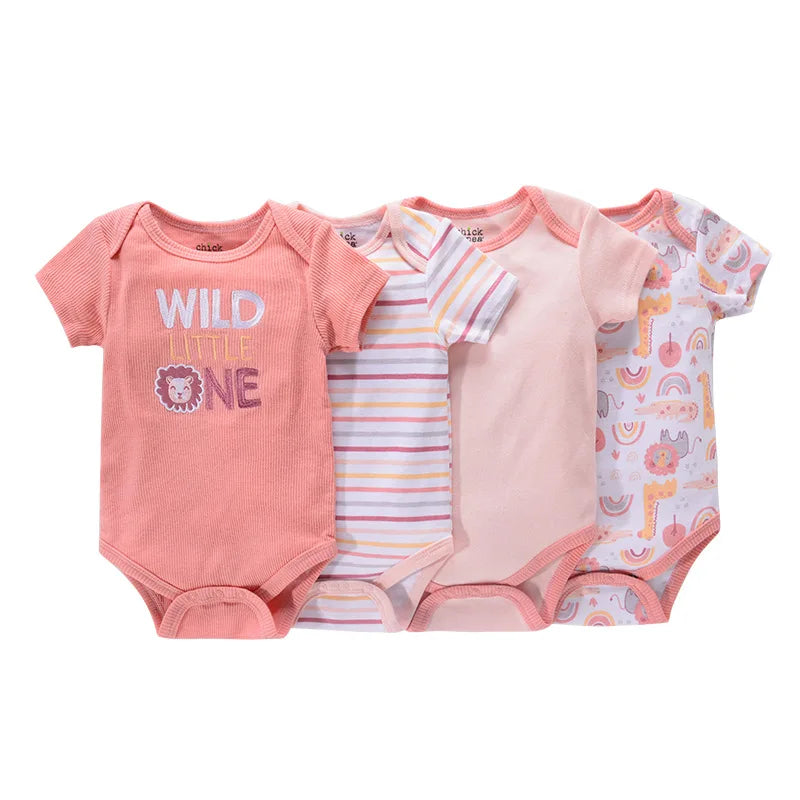 4Pieces Newborn Baby Boy, Baby Girl Outfits