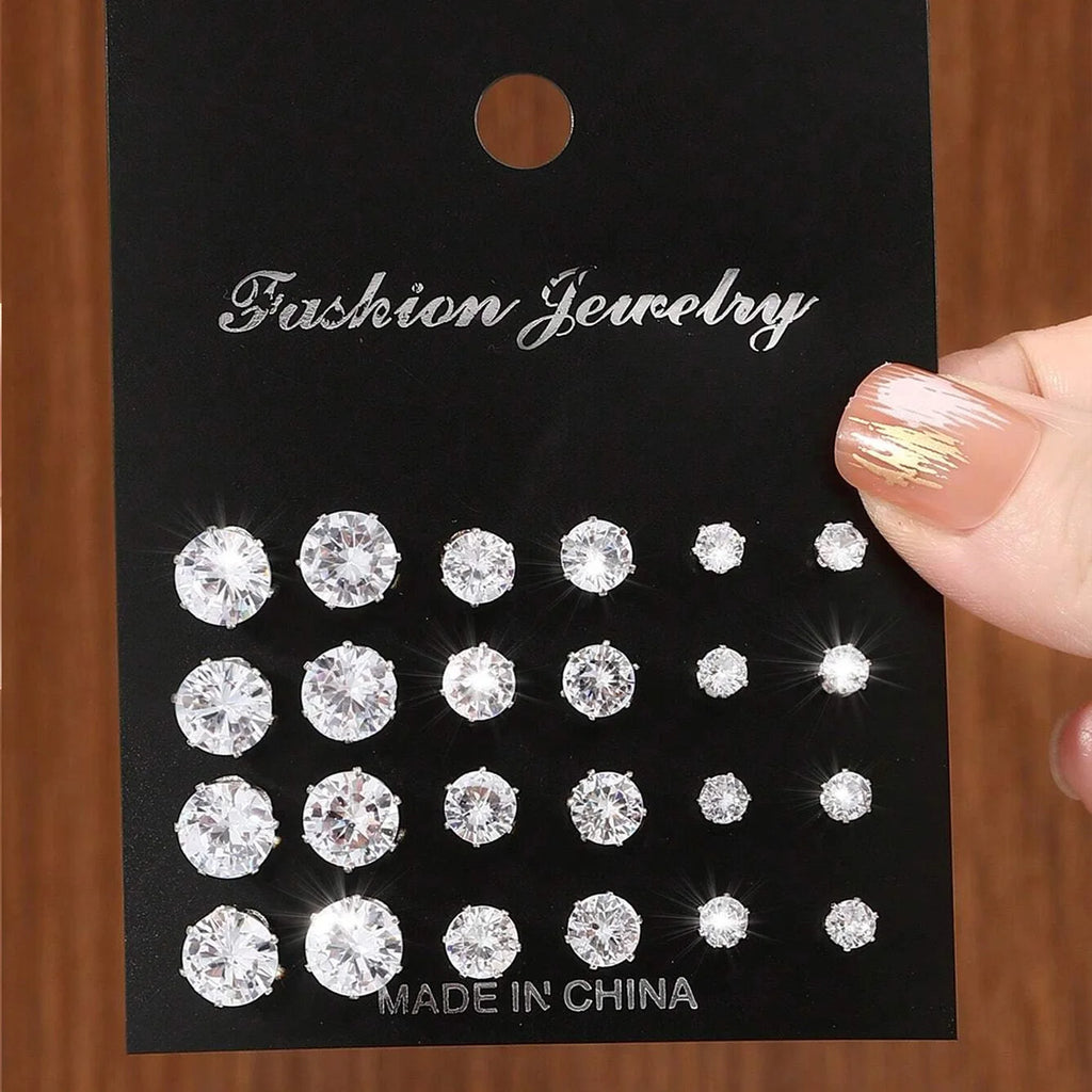 Women's 12 Pairs Of Decorative Earrings