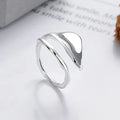 925 Sterling Silver Smooth Surface Leaf Rings for Women