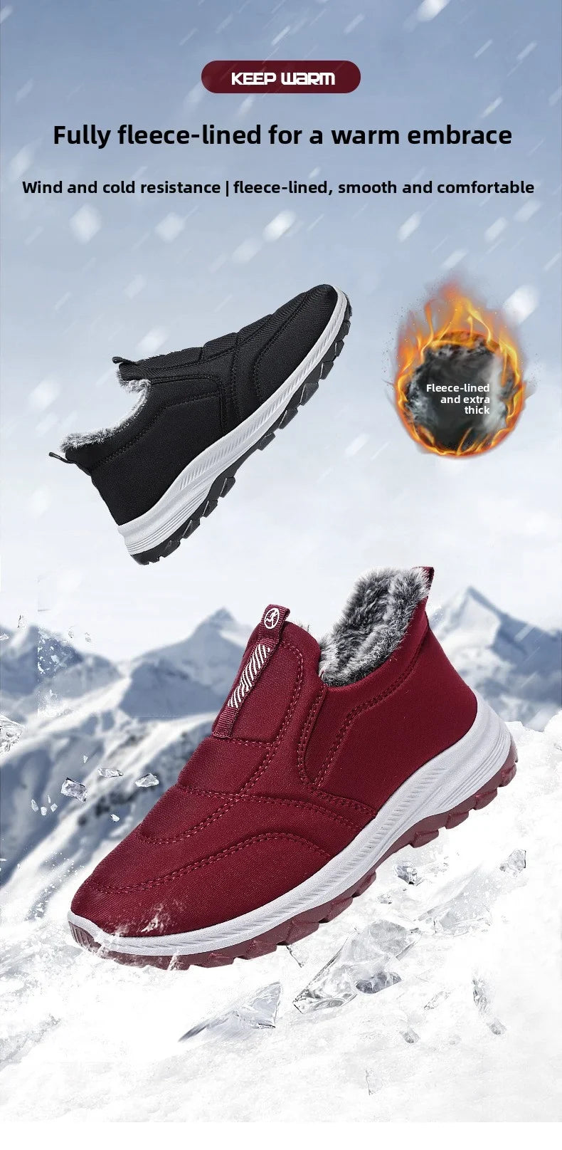 Winter Women Boots Outdoor Snow Boots Warm Lightweight Cotton Boot Non-Slip