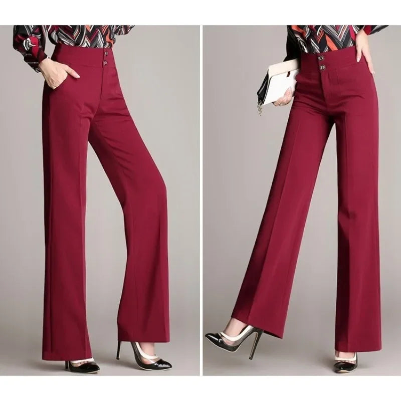 S-4XL Plus Size Women's Pants High Waist Trousers