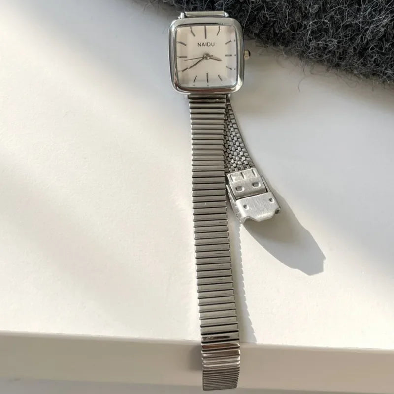 Ladies Watches Small Dial Adjustable Stainless Steel Strap Wristwatches