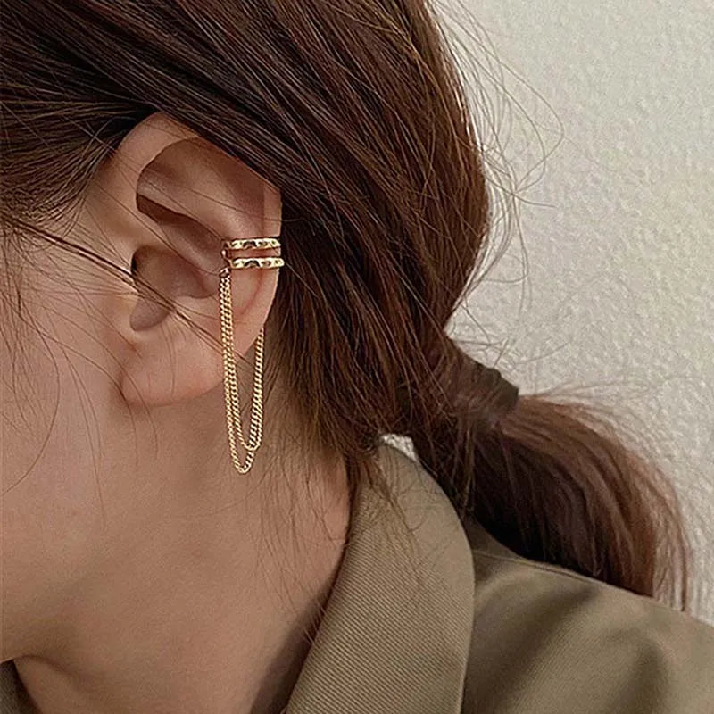 Women's Crystal Tassel Non-Piercing Cuff Earring