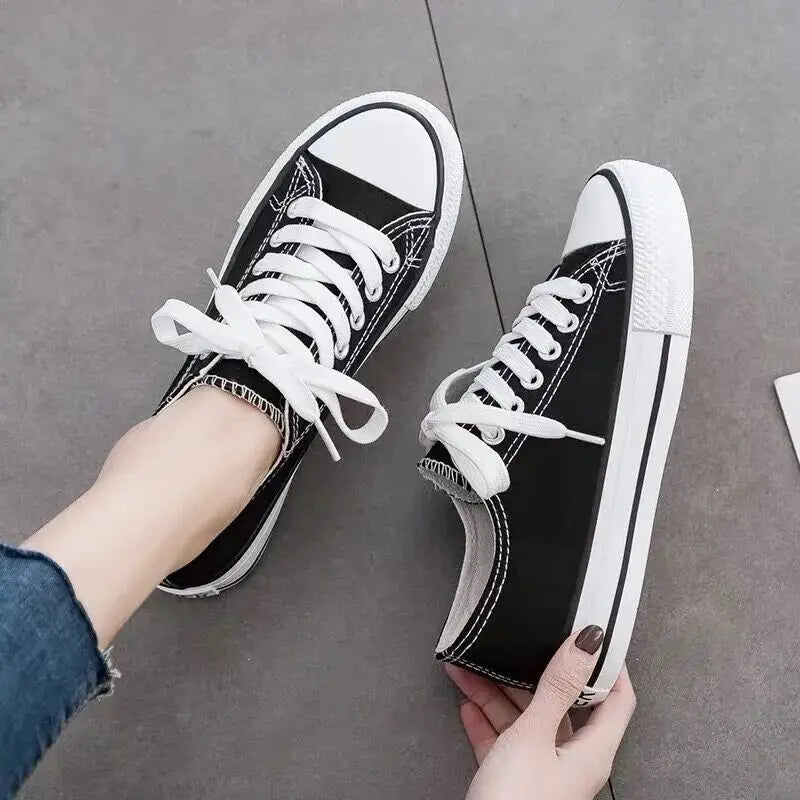Women's Canvas Shoes Low-Top Flat Bottom