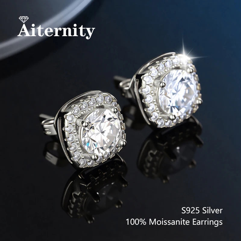 Moissanite Stud Earrings for Women