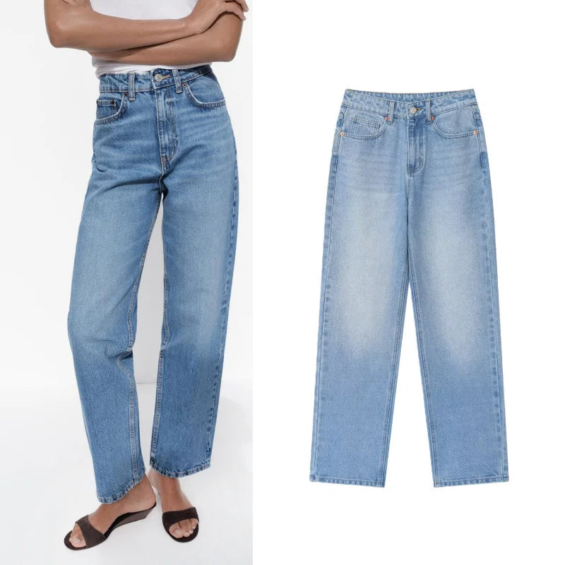 High Waist Loose Comfortable Women's Jeans