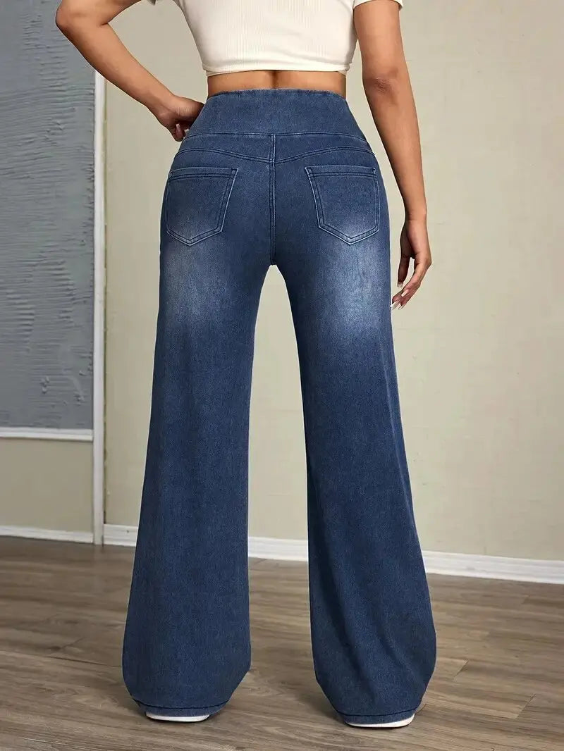 Women's Elastic High Waist Stretch Pants
