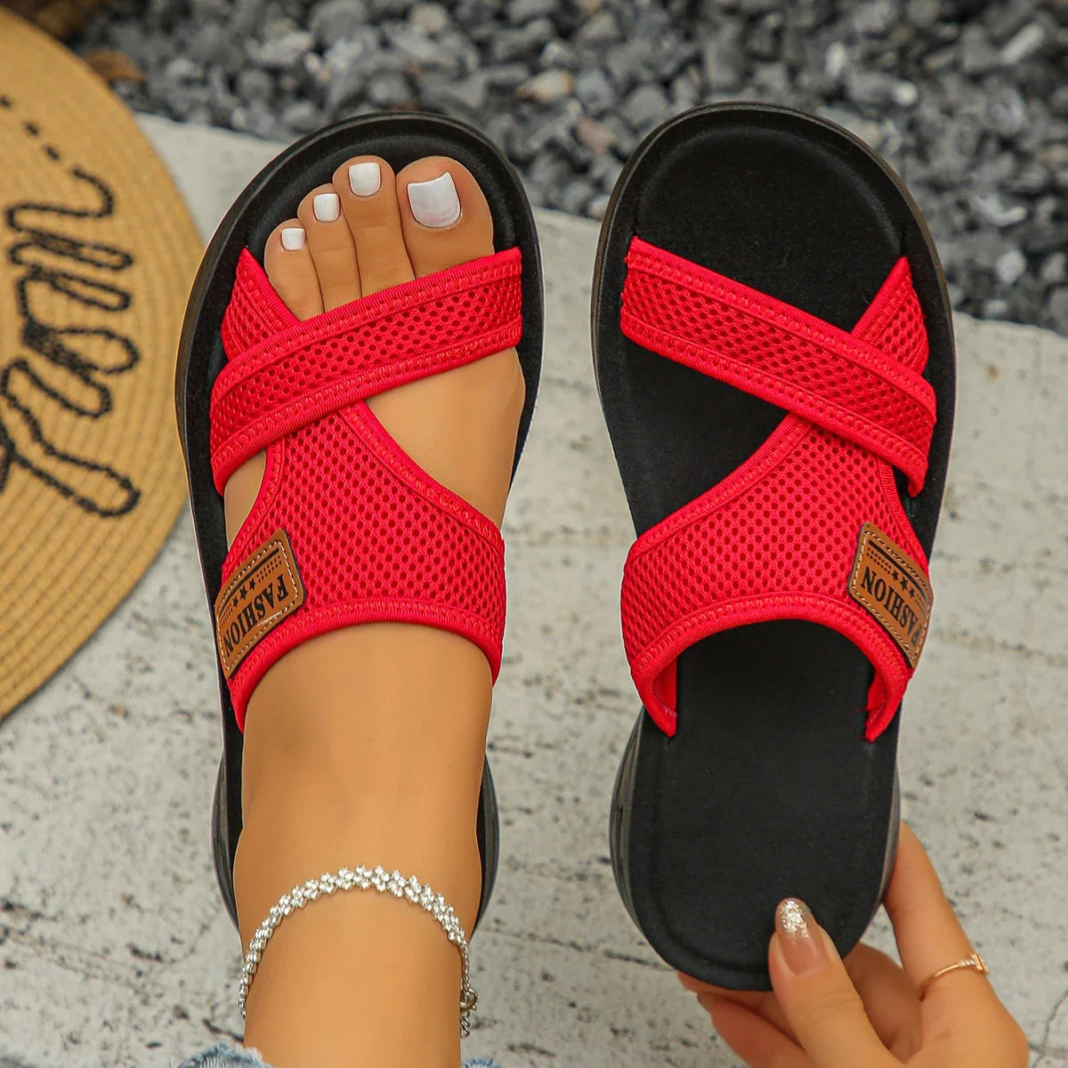 Women Flat Slippers Summer Outdoor Wear Sandals