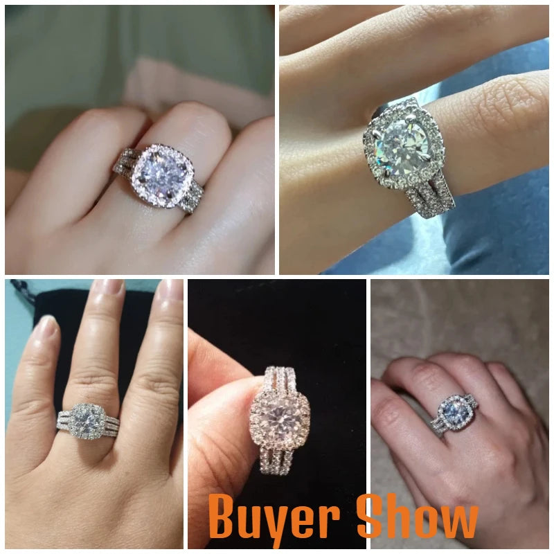 Women's Rings with Brilliant Cubic Zirconia Luxury
