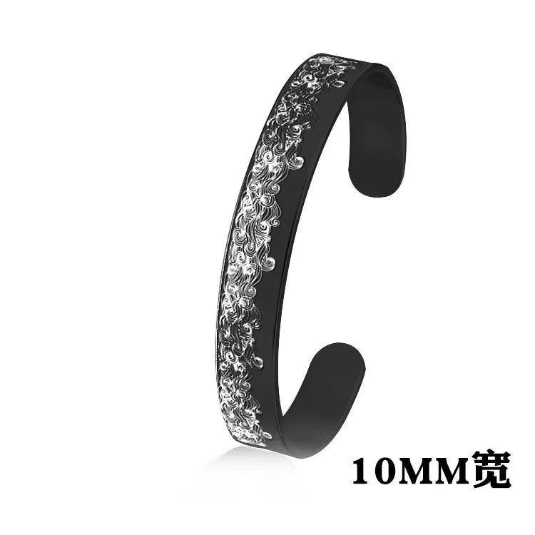 Adjustable Glossy Stainless Steel Bracelet