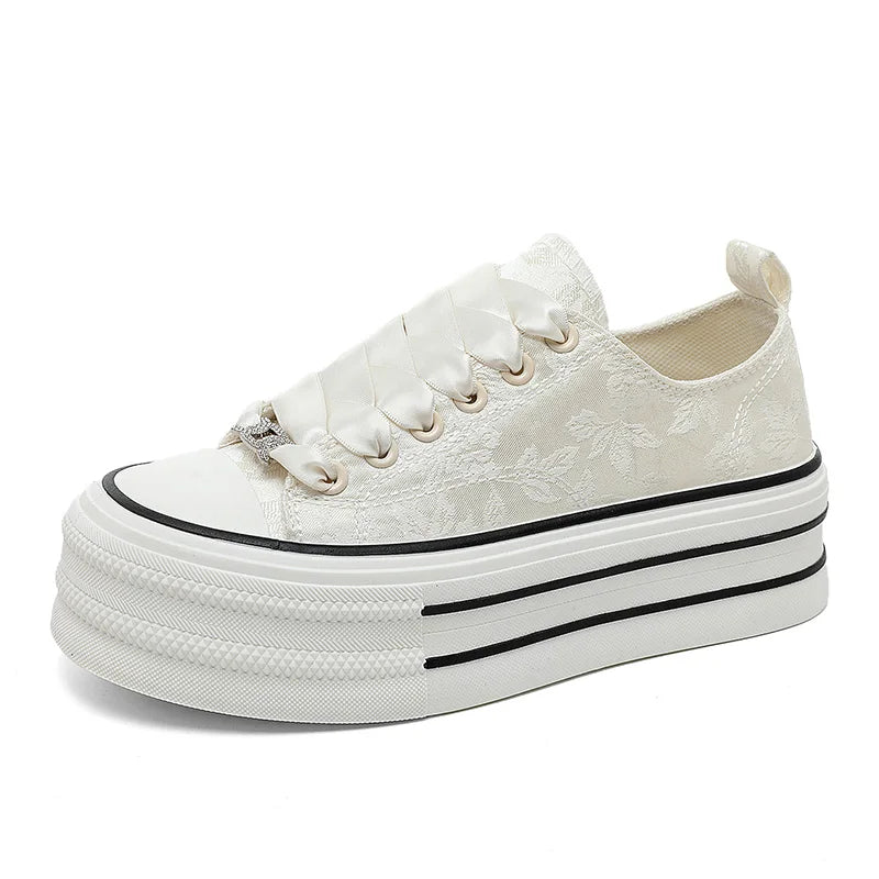 Womens Platform Canvas Shoes