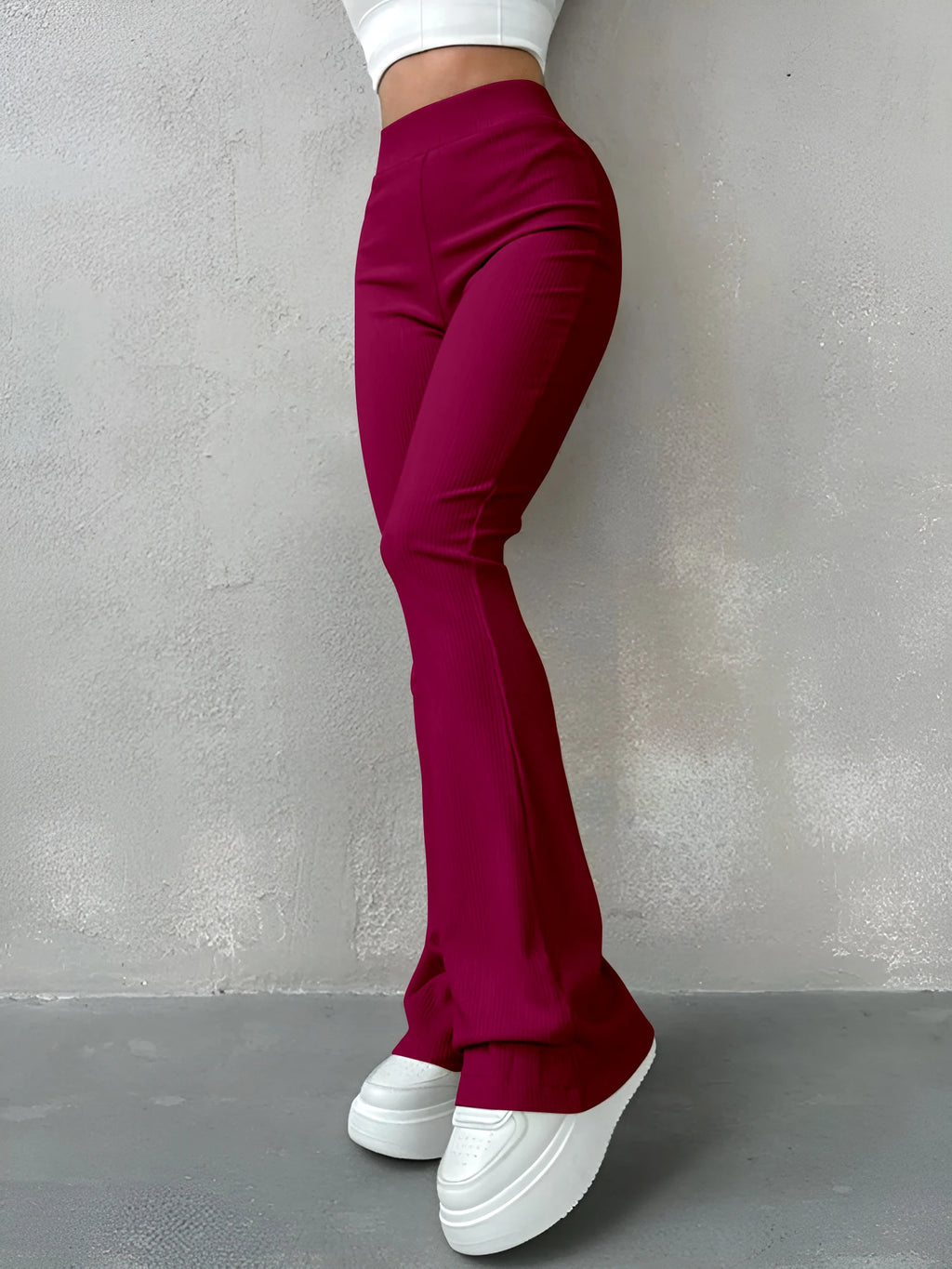 High Waisted Flared Women's Pants