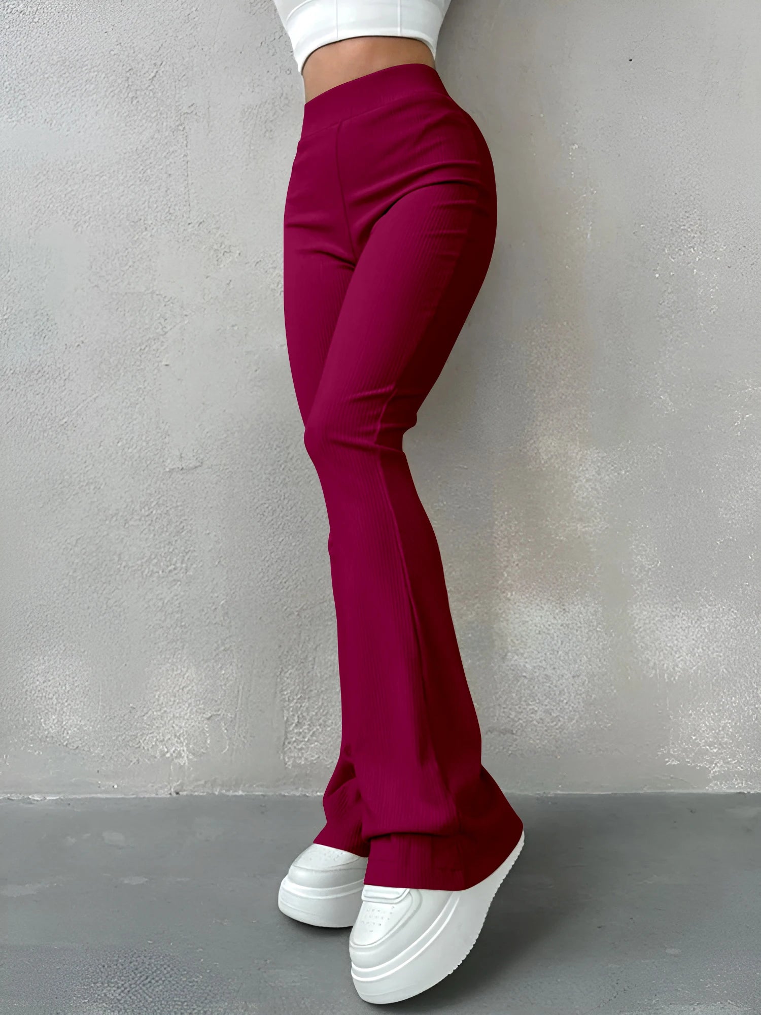 High Waisted Flared Women's Pants