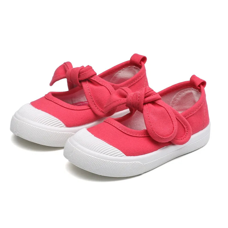 Girls Canvas Shoes Fashion Bowknot