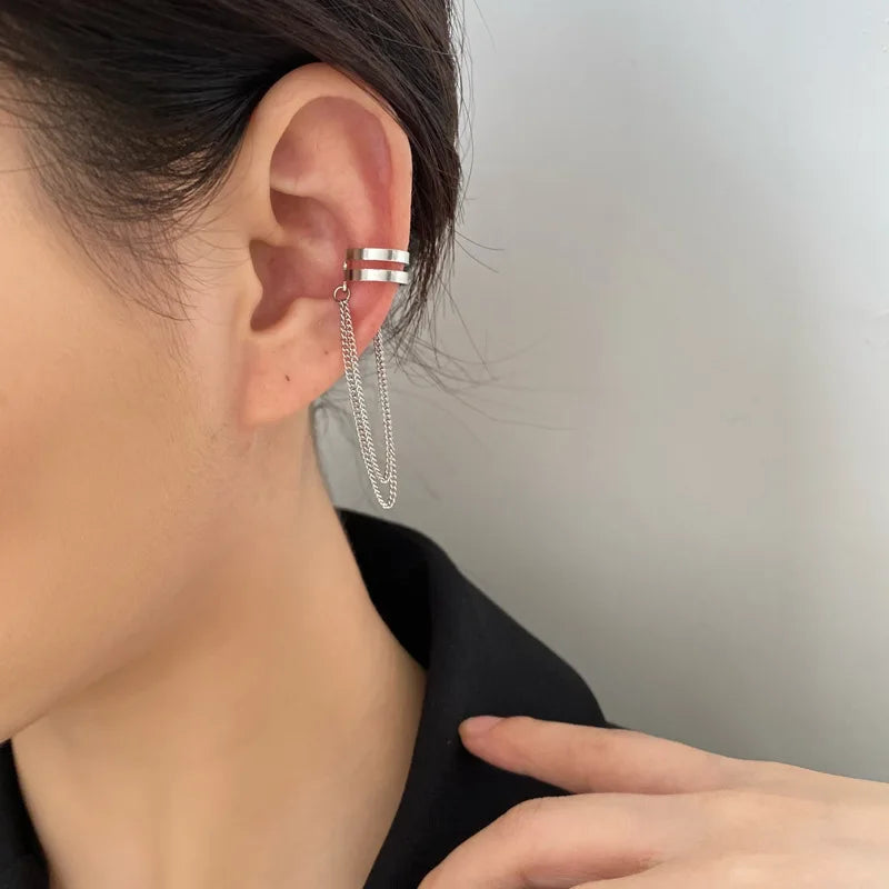 Women's Crystal Tassel Non-Piercing Cuff Earring