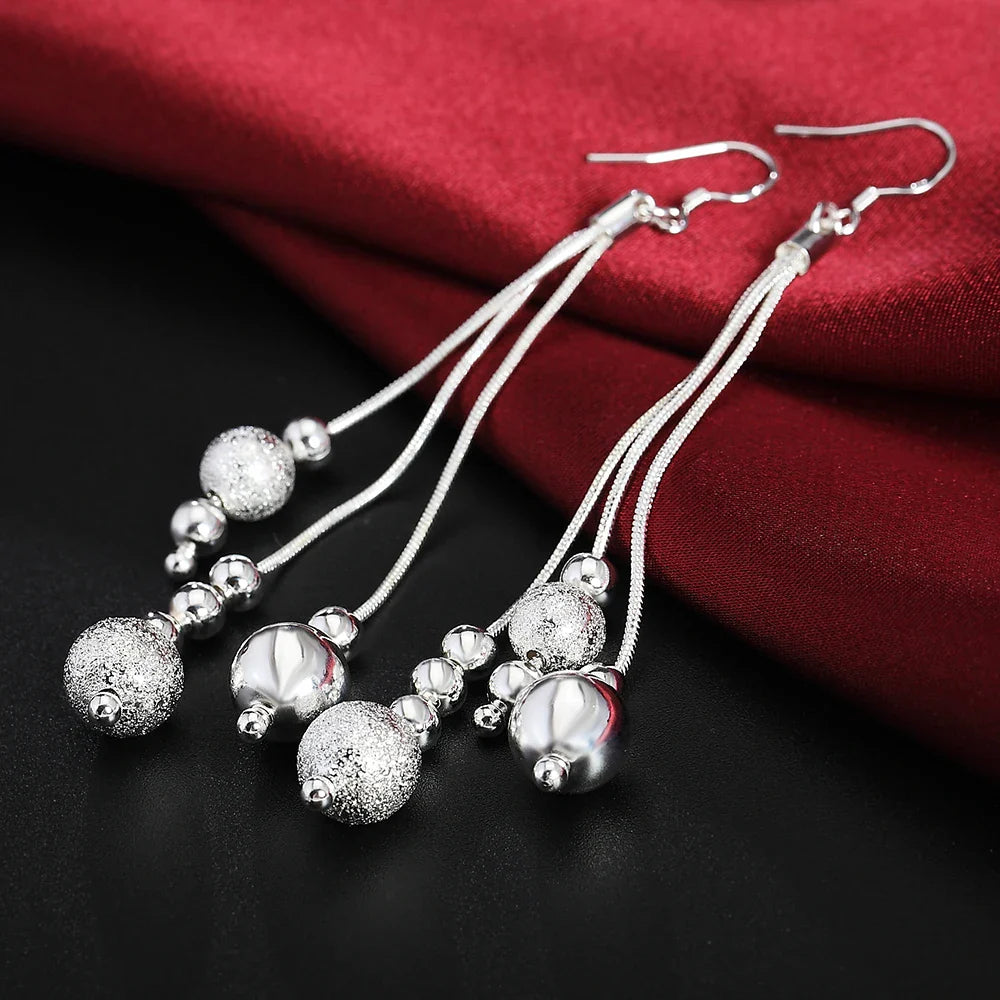 Sterling Silver Earrings Simple Round Circle Hoop Earrings for Woman