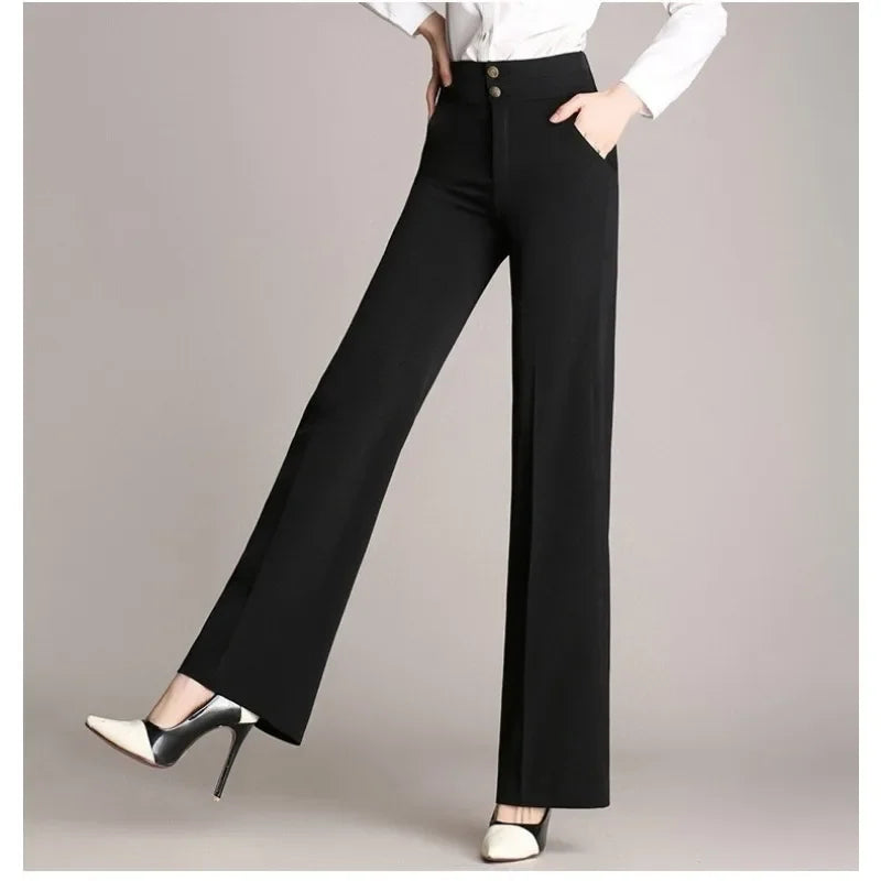 S-4XL Plus Size Women's Pants High Waist Trousers
