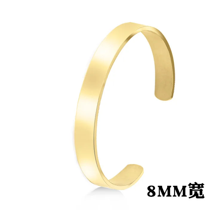 Adjustable Glossy Stainless Steel Bracelet