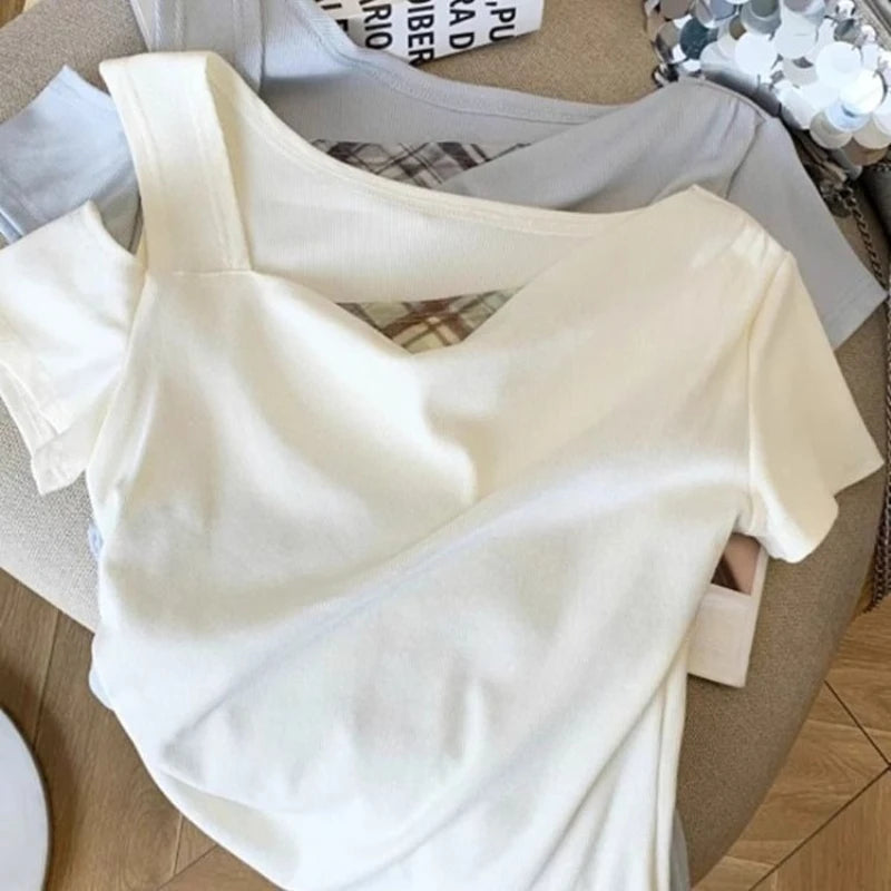 Girls Off Shoulder Two-Piece T-Shirt