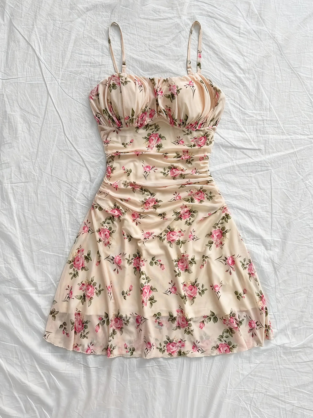 Women's Floral Print Strapless Dress
