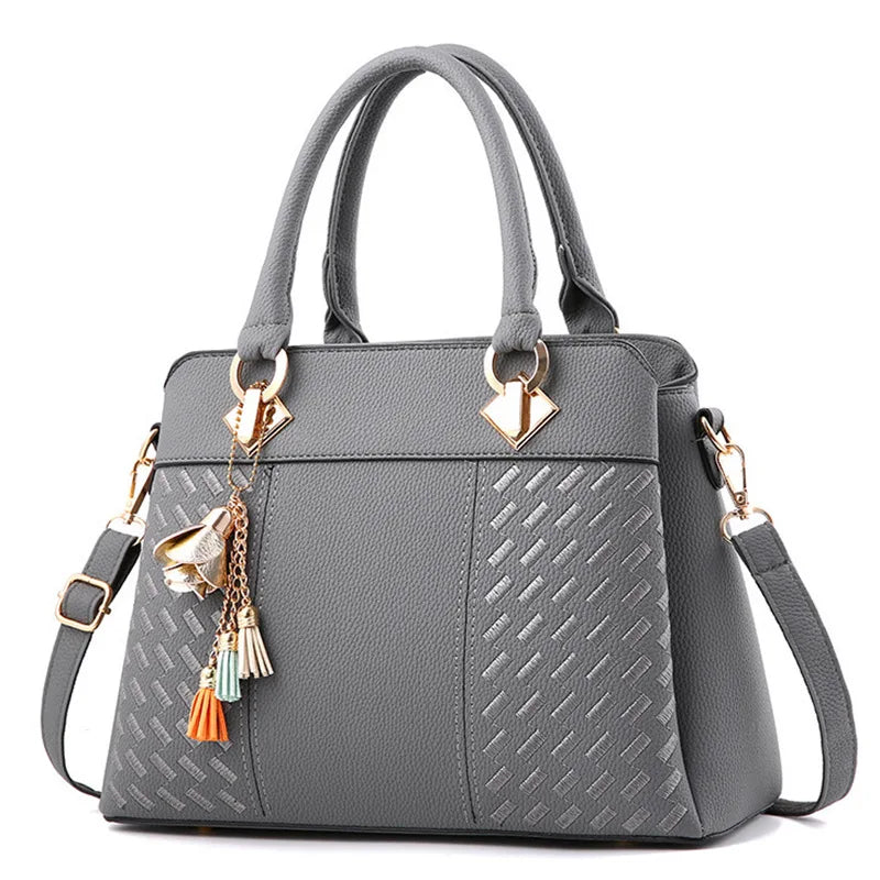 Women's Tassel PU Leather Totes Bag
