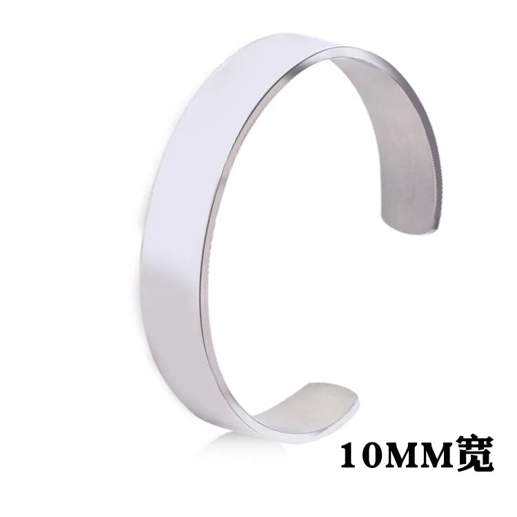 Adjustable Glossy Stainless Steel Bracelet