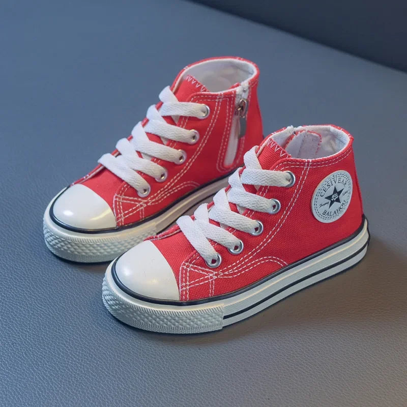 Children's Solid Color Canvas Shoes