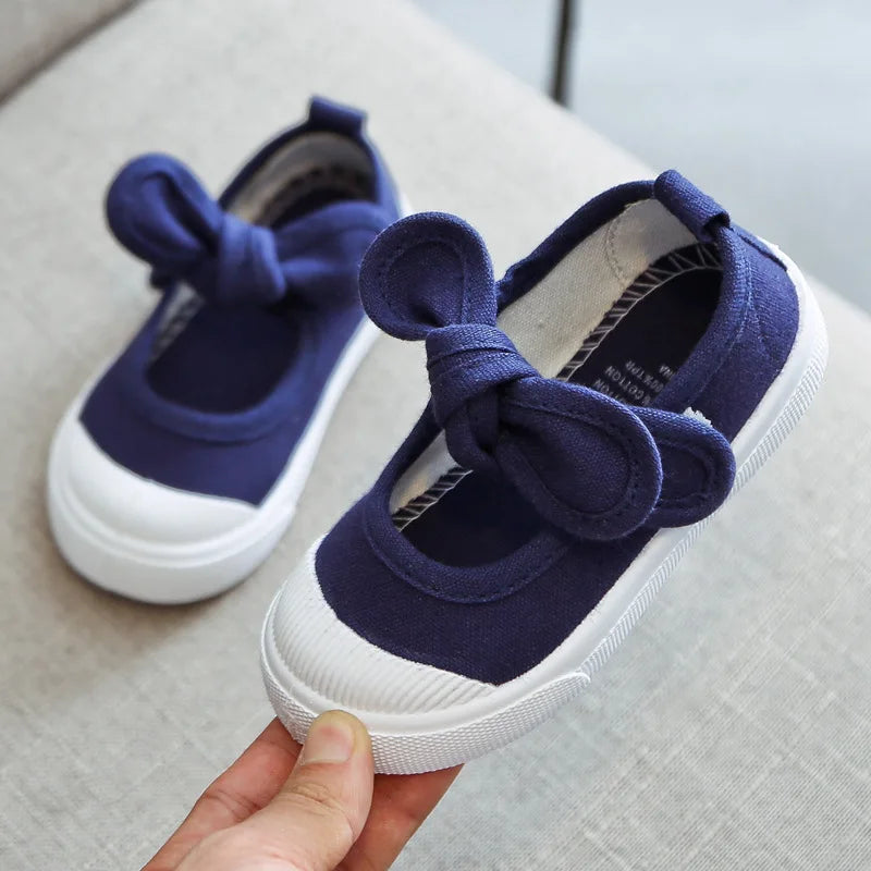 Girls Canvas Shoes Fashion Bowknot