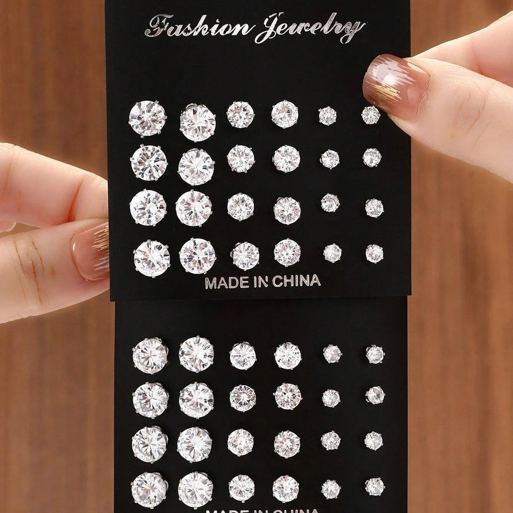 Women's 12 Pairs Of Decorative Earrings