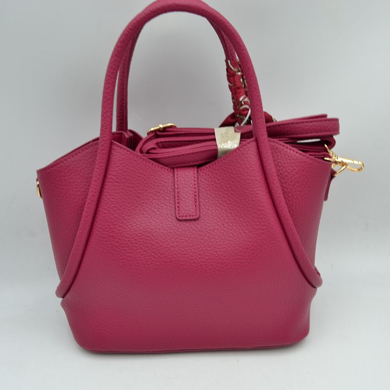 Handbag with Scarfed Top Handles and Crossbody Strap