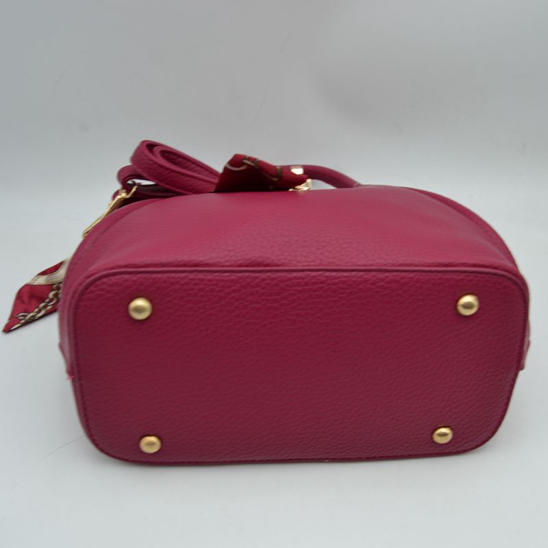 Handbag with Scarfed Top Handles and Crossbody Strap