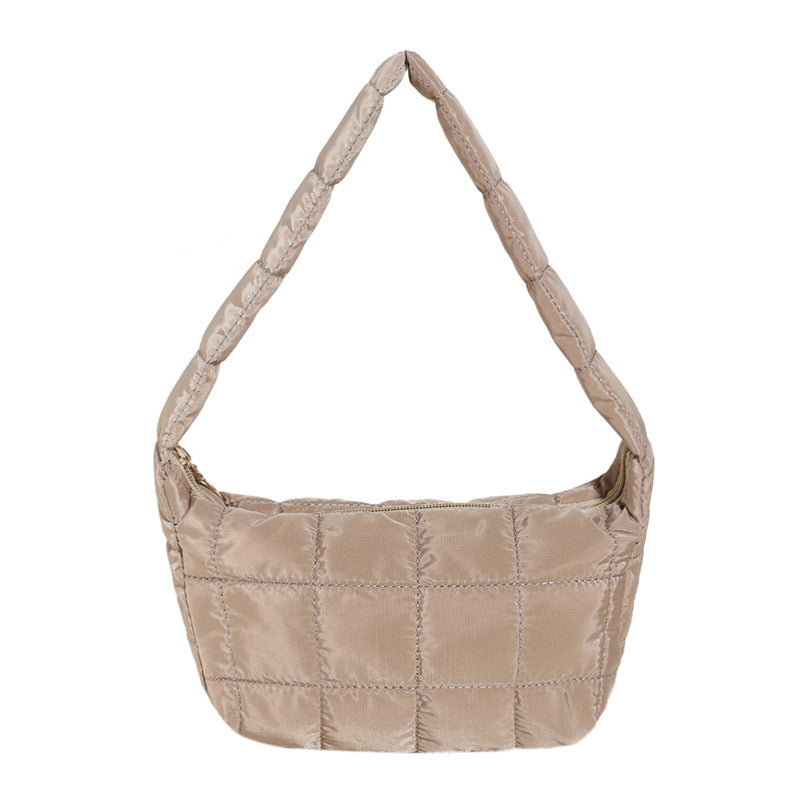 Fashionable Shoulder Bag Trendy Pleated Cloud-Shaped Handbag for Women