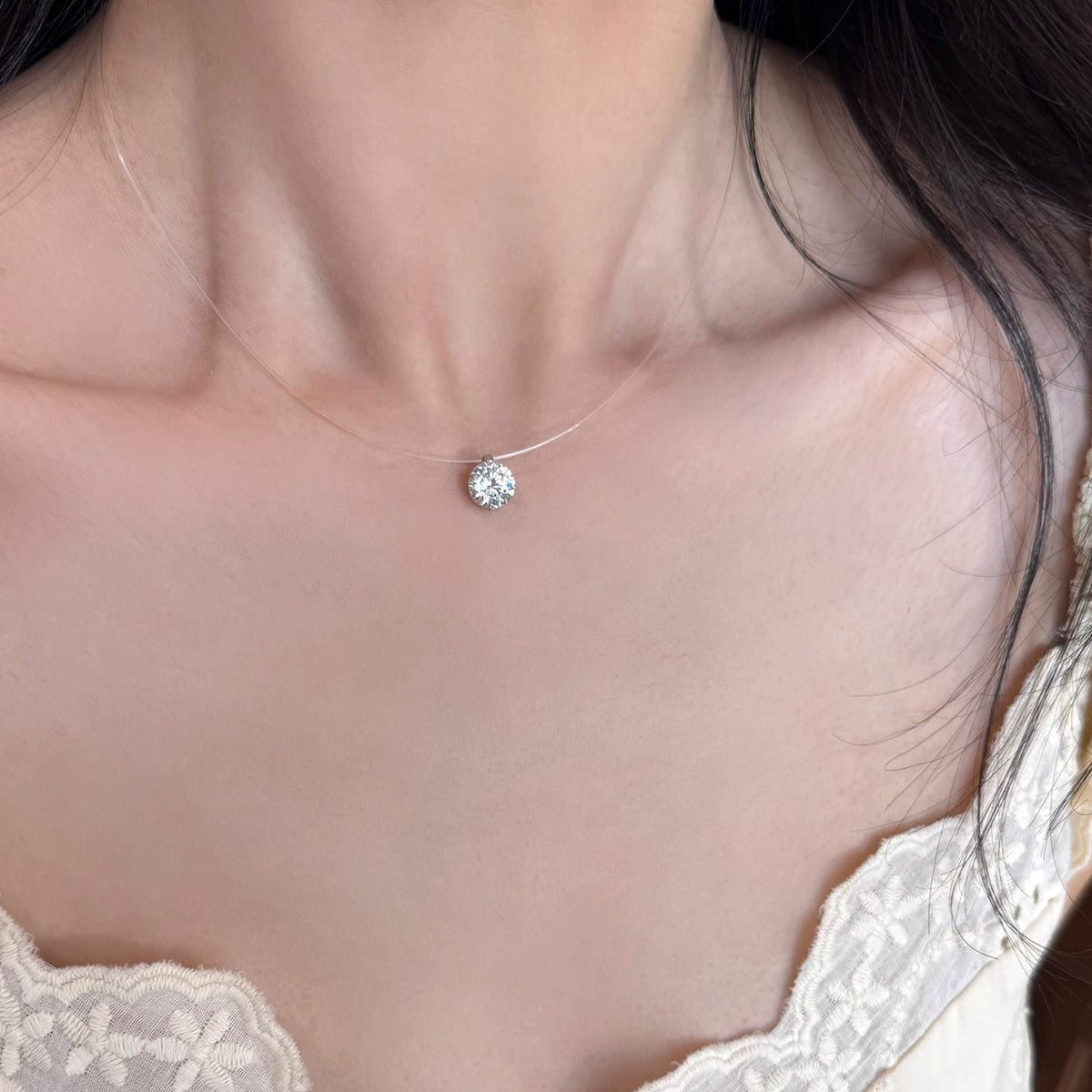 S925 Sterling Silver Pearl Necklace For Women Light Luxury And High-end