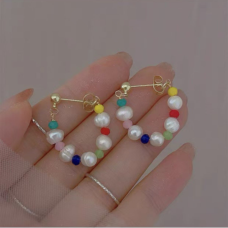 925 Gold Earrings Women's Retro